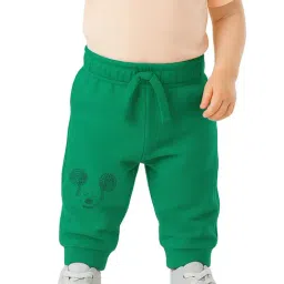 Nauti Nati Boys Green Cotton Graphic Print Joggers-picture-45