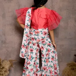 LilPicks Kids Pink & White Regular Fit Top Set image 2