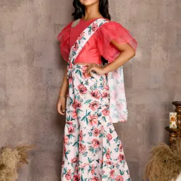 LilPicks Kids Pink & White Regular Fit Top Set image 3