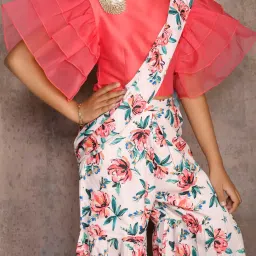 LilPicks Kids Pink & White Regular Fit Top Set image 4