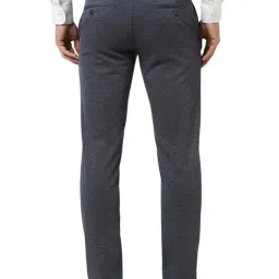 Van Heusen Blue Polyester Slim fit Textured Trousers image 2