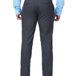 Raymond Grey Classic Fit Texture Trousers image 2