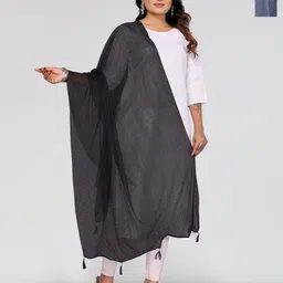 Moda Rapido Selection Of 2 Striped Dupattas With Tassles & Latkans-image-3