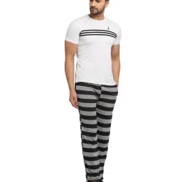 Vimal Jonney Black Regular Fit Striped Trackpants image 5