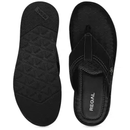 Regal Men's Black Thong Sandals image 4