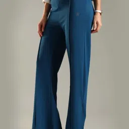 Domin8 Blue Slim Fit Workleisure Pants image 4