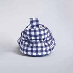 Hopscotch Kids Boys Blue Gingham Infant Booties image 4