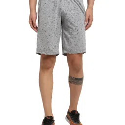 Vimal Jonney Grey Regular Fit Printed Shorts image 1