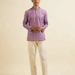 Manyavar Men Printed Thread Work Kurta-image-51
