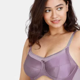Zivame Purple Under Wired Non Padded Full Coverage Bra image 1