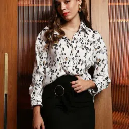 Pinacolada White Regular Fit Floral Print Shirt-picture-44