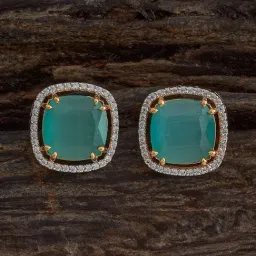 Kushal's Fashion Jewellery Green Golden Earrings for Women-picture-29