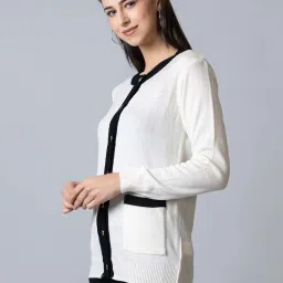 Club York White Color-Block Cardigan image 3
