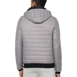 Allen Solly Grey Regular Fit Quilted Hooded Jacket image 2