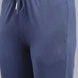 Monte Carlo Blue Cotton Blend Regular Fit Mid Rise Trackpants image 5