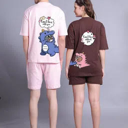 Lazy Lush Pack Of 2 Printed Pure Cotton T-Shirt & Joggers Co-Ord Set image 3