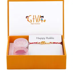 GIVA 925 Sterling Silver 18k Gold Plated Bhai Rakhi image 3