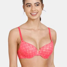 Zivame Red Under-wired Padded T-Shirt Bra image 1