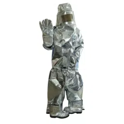 GENERIC Heat & Fire Protection Suit with Complete Kit Aluminium & Kevlar Silver Free Size (Pack of 10) image 4