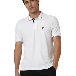 Van Heusen White Regular fit Solid Polo T-shirts-picture-48