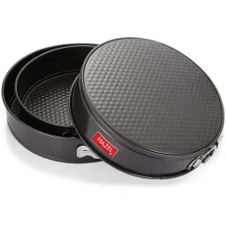 HAZEL Black Aluminium Non-Stick Coated Microwave Oven Safe Cake Mould - Set of 3 image 5