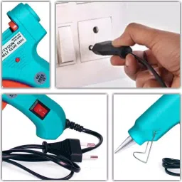CRAFTYGUN 20 W Standard Temperature Glue Gun with 30 Sticks ON OFF Switch & Indicator 7 mm Stick Diameter Turquoise, (TURQISS)MINI-20WWT-30-ST image 3