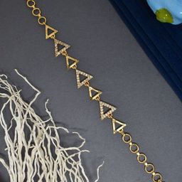 MEIRA JEWELLERY Gold-Plated Artificial Stones Studded Link Bracelet-picture-22