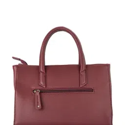 Caprese Joe Maroon Solid Handbag image 3