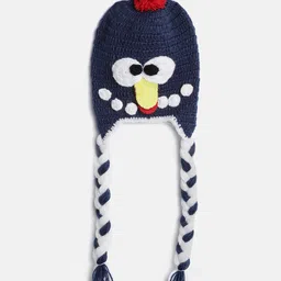 MayRa Knits Hand Knitted Googly Eyes Detail Cap  - Blue-image-61