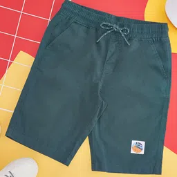 Pantaloons Junior Summer Vibe Only Text Printed Shorts - Dark Green-picture-11