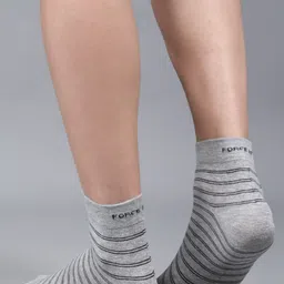 Force NXT Men Pack Of 3 Striped Ankle-Length Socks image 5
