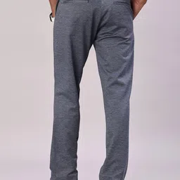 V-Mart Men Solid Slim Fit Mid-Rise Button Closure Chinos Trousers image 3