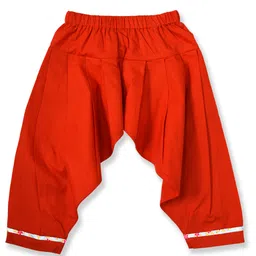 Pranava 100% Organic Cotton Full Sleeves Floral Printed & Placket Lace Embellished Kurta Salwar Set - White & Red image 5