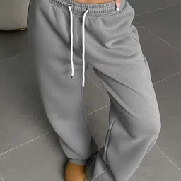 dockstreet Women Solid Grey Track Pants image 4