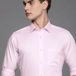 Raymond Pure Cotton Self Design Slim Fit Textured Formal Shirt image 1