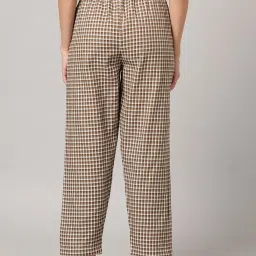 Kryptic Brown & Maroon Cotton Checks Lounge Pants (Pack Of 2) image 2
