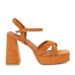 Flat N Heels Women's Tan Ankle Strap Sandals image 2