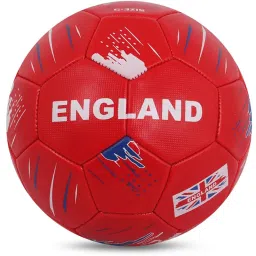 Vector X England Machine Stitched Embose PVC Football (Red) Size - 3 image 2