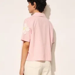Only Pink Cotton Patch Short Sleeves Shirt image 2