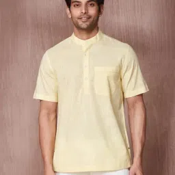 Fabindia Yellow Cotton Comfort Fit Shirt-picture-37