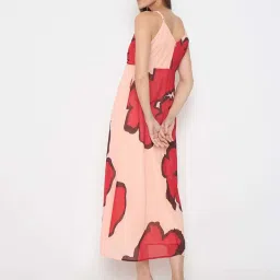 MADAME Peach Printed Casual Dress image 2