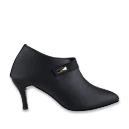 Shoetopia Women's Black Stiletto Boots image 2