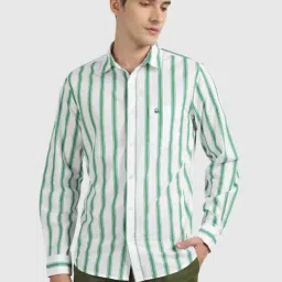 United Colors of Benetton Green Slim Fit Striped Shirt-picture-18