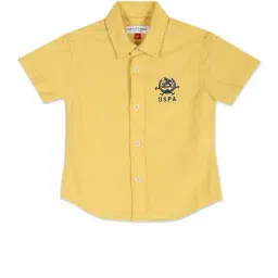 U.S. Polo Assn. Kids Dark Yellow Solid Shirt-picture-43