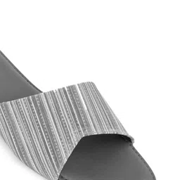 V-WALK Women Striped Slip-On Open Toe Flats image 3