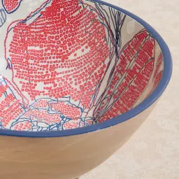 Westside Home Multicolour Floral Design Serving Bowl - Large image 3