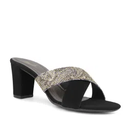 Inc.5 Women's Black Cross Strap Sandals image 2