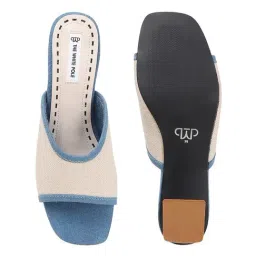 The White Pole Women's Blue Casual Sandals image 4