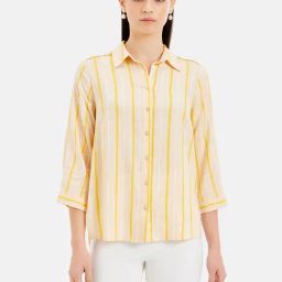 Kazo Yellow Striped Shirt-picture-21