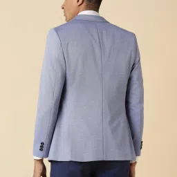 Allen Solly Blue Slim Fit Texture Blazer image 2